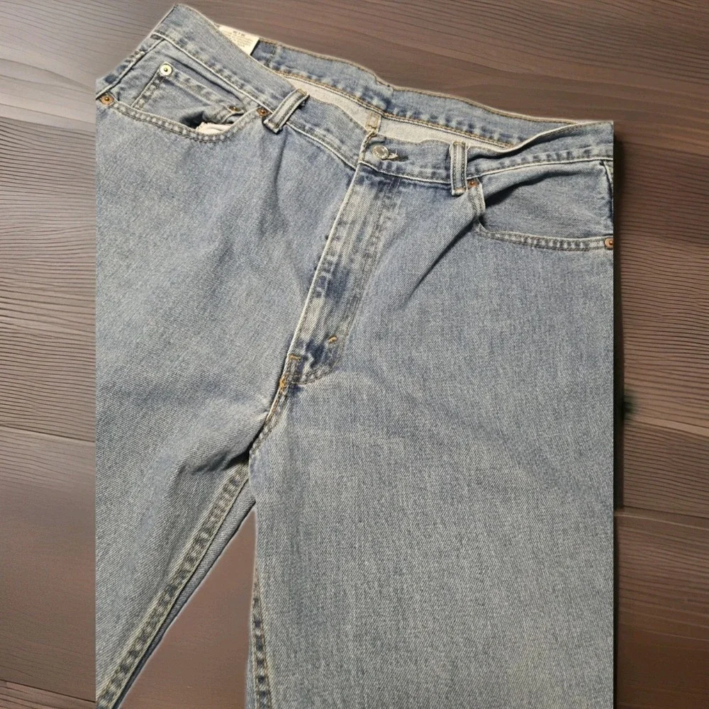 Levis 550 Mens Jeans 36x36 Relaxed Fit Light Wash Denim Classic Workwear